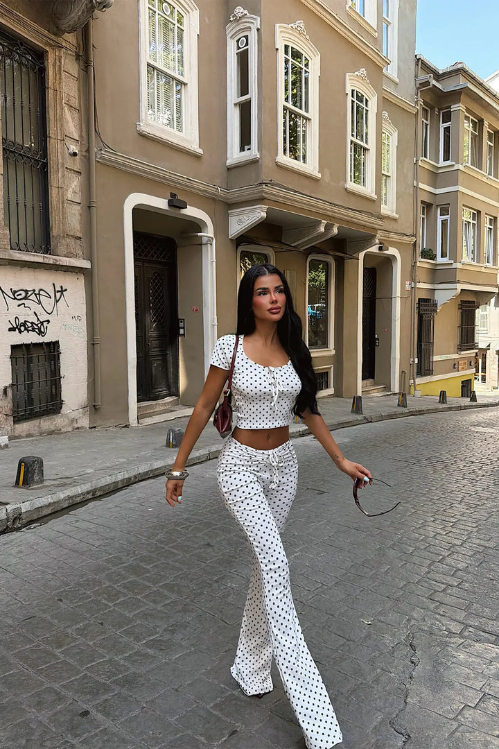 EYY Women White Polka Dot Set - Manchester