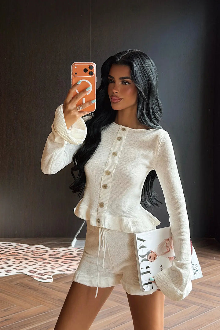EYY Women White Shorts Set - Bila Tserkva