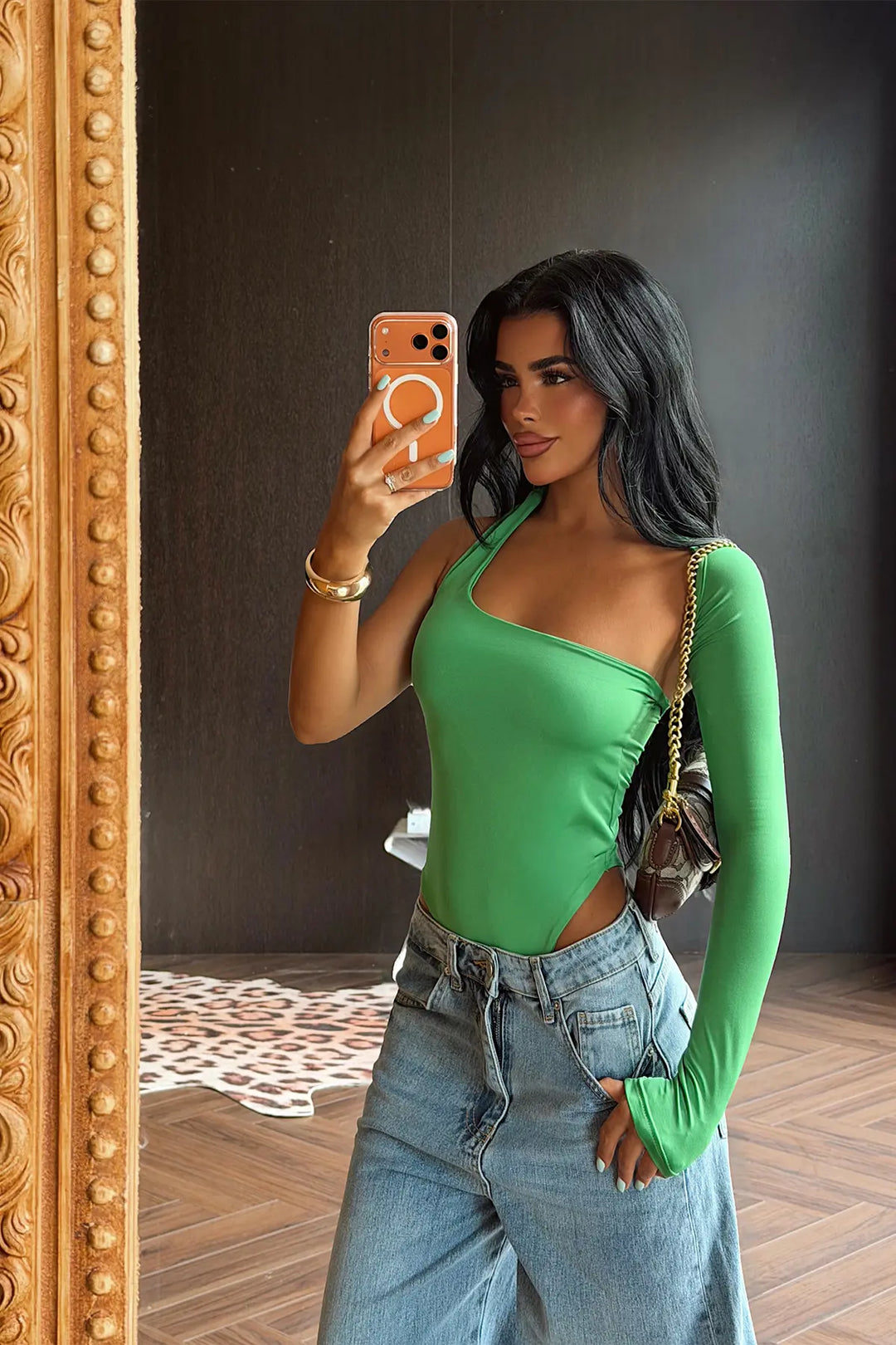 EYY Women Green Tie-Up Bodysuit - Pessac