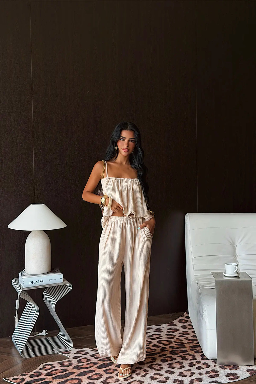 EYY Women Beige Trouser Suit - Franklin