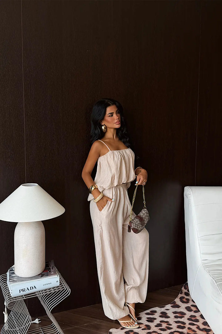 EYY Women Beige Trouser Suit - Franklin