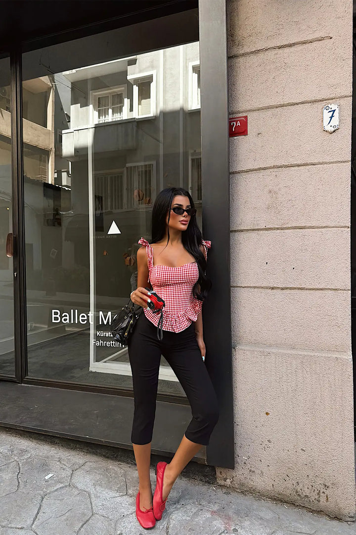 EYY Women Red Strappy Crop Top - Oldenburg