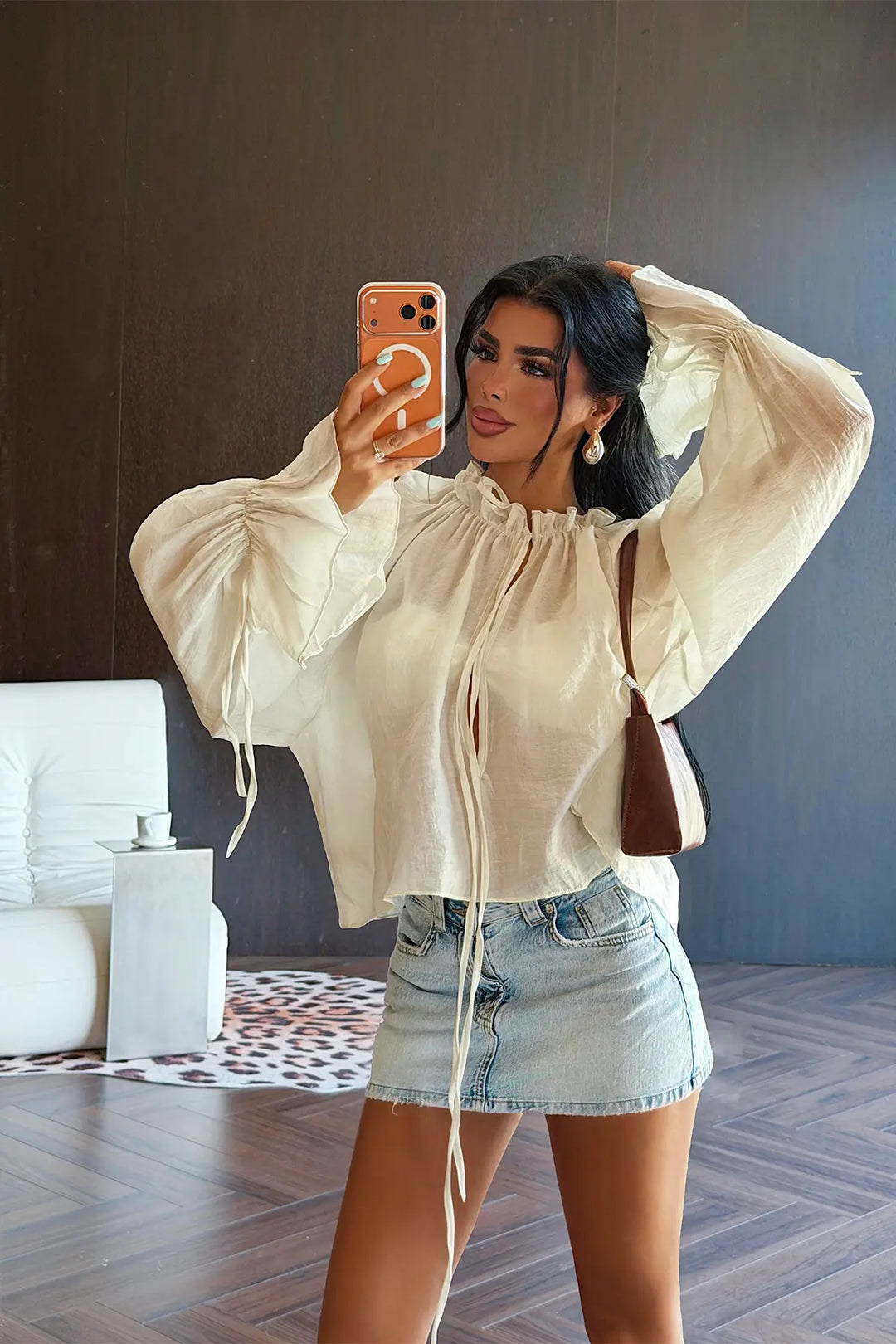 EYY Women Cream Tie-Up Blouse - Cape Breton