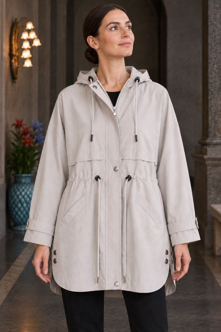 XLJ Drawstring Hooded Raincoat 6302 - Security-Widefield