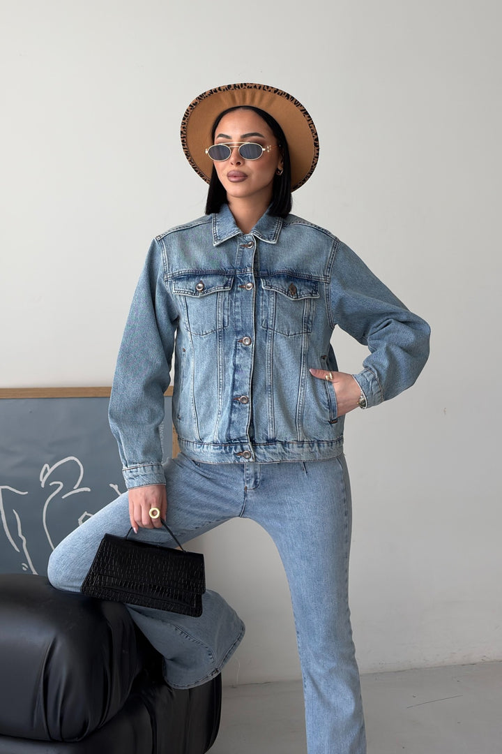 XLJ Denim Jacket with Buttons 6081 - Texcoco