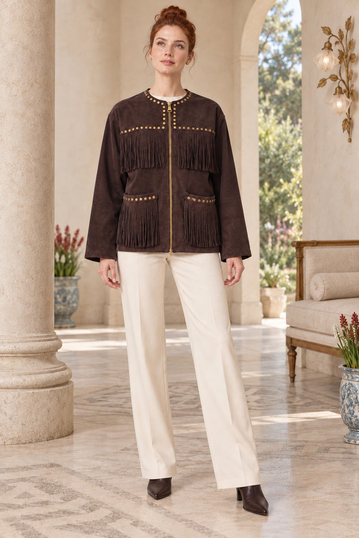 XLJ Tasseled Drop Suede Jacket 6317 - Guacharachi