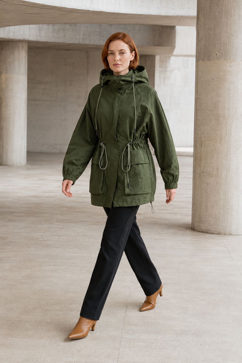 XLJ Drawstring Hooded Raincoat 6319 - Agua Prieta