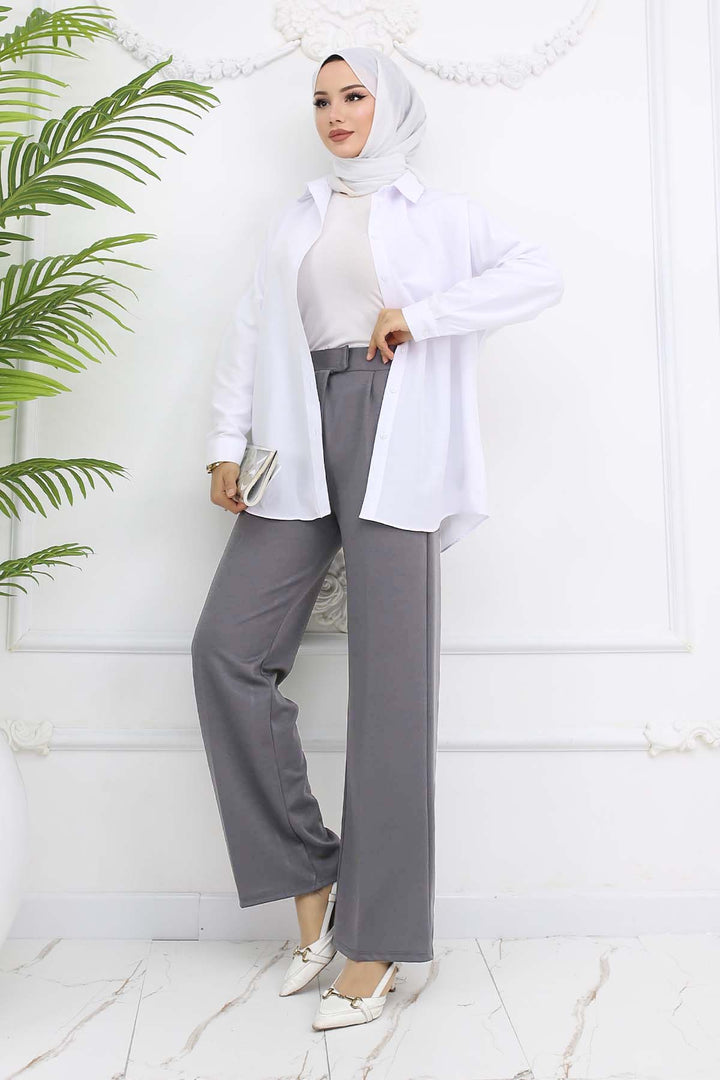 BNG Women Wide Leg Palazzo Pants Gray 3044 - Pine Hills