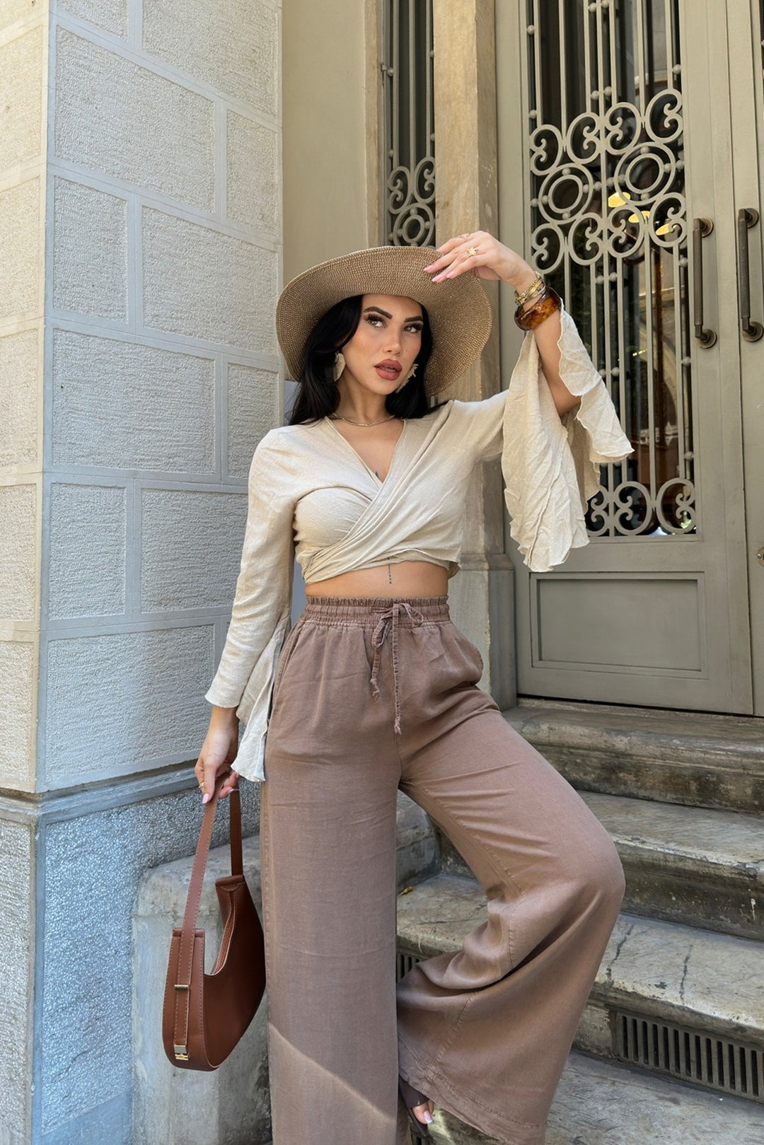 XLJ Elasticated Palazzo Trousers - Bromley