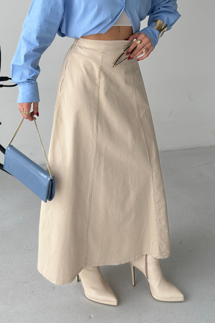 XLJ Ruffled Long Skirt with Elasticated Waist 1063 - Harlingen