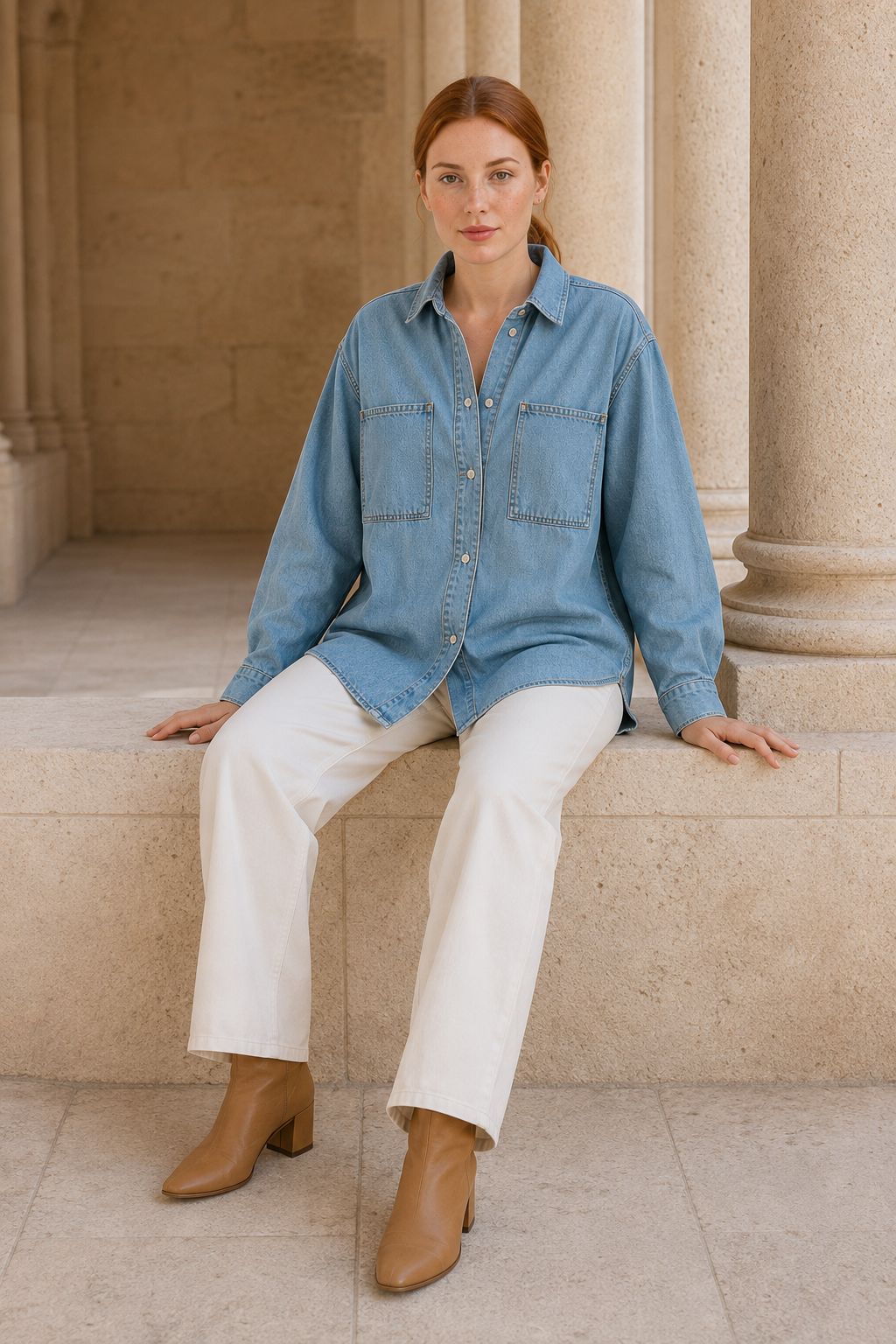 XLJ Oversize Denim Jacket with Buttons 6080 - Feltham