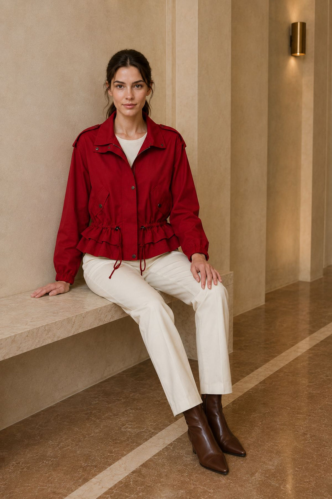 XLJ Short Raincoat with Drawstring Waist 6346 - Doncaster