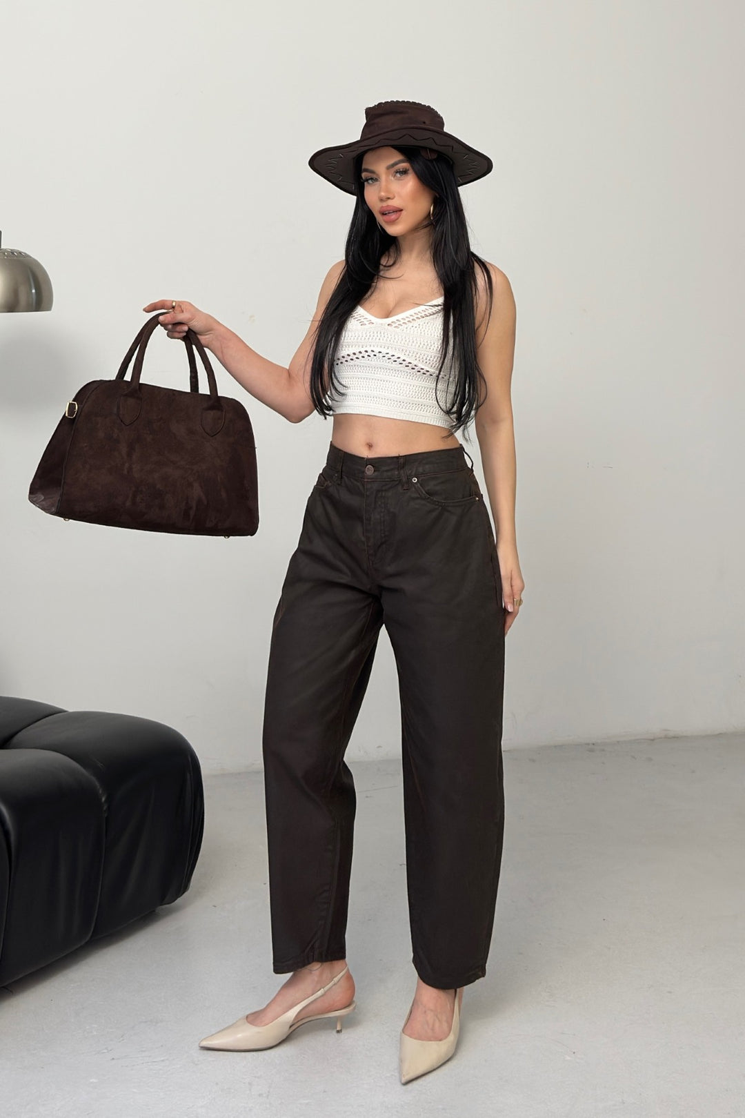 XLJ Waxed Coated Mom Pants - Hinckley