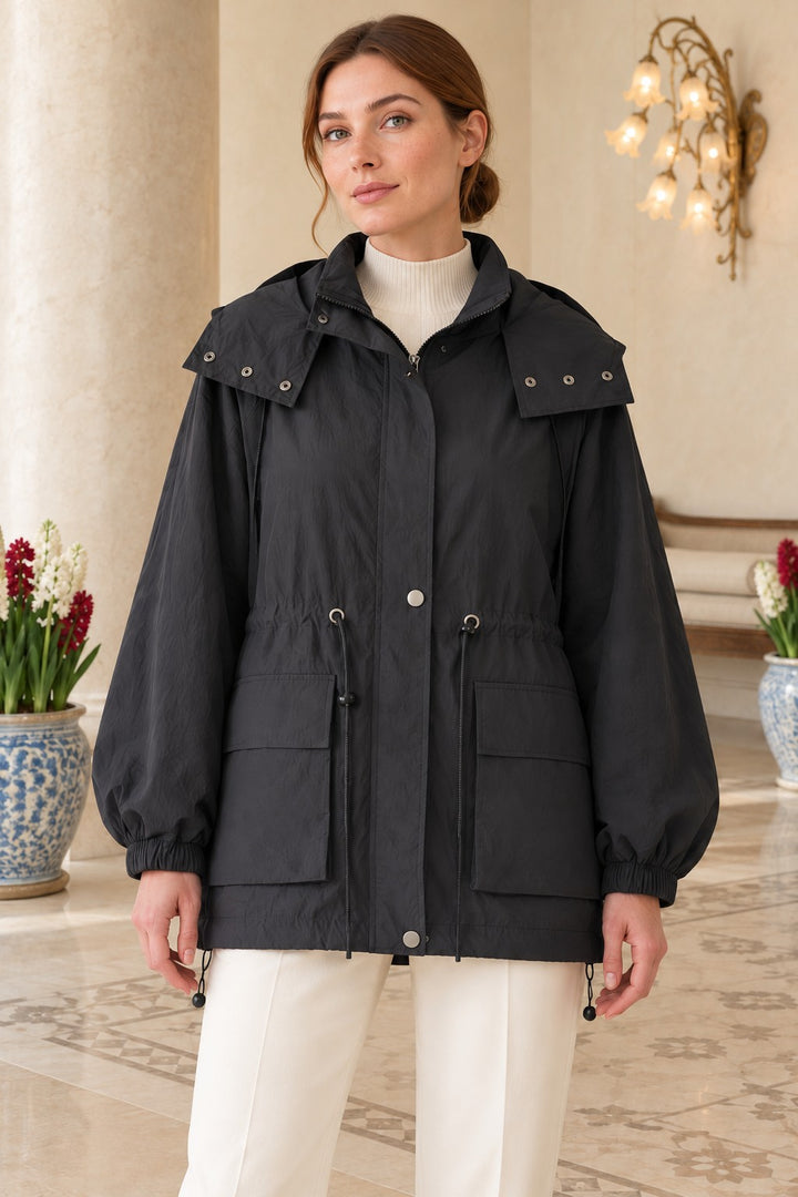 XLJ Drawstring Hooded Raincoat 6319 - Tinley Park