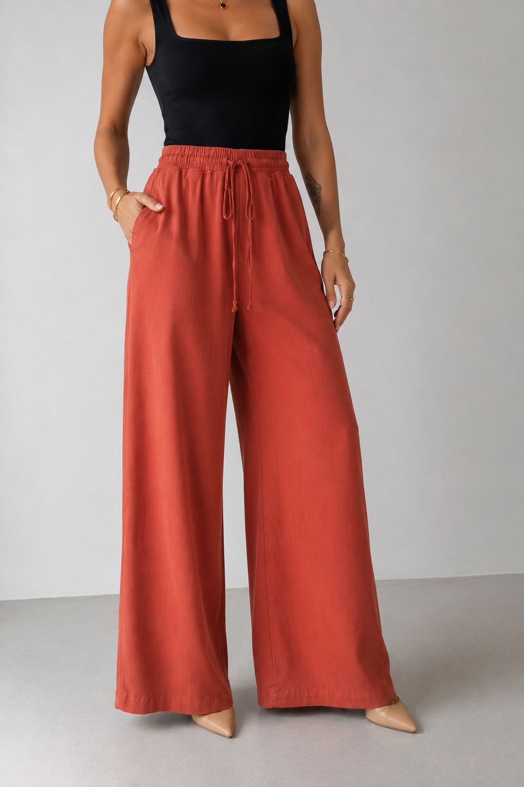 XLJ Elasticated Palazzo Trousers - Hoogvliet