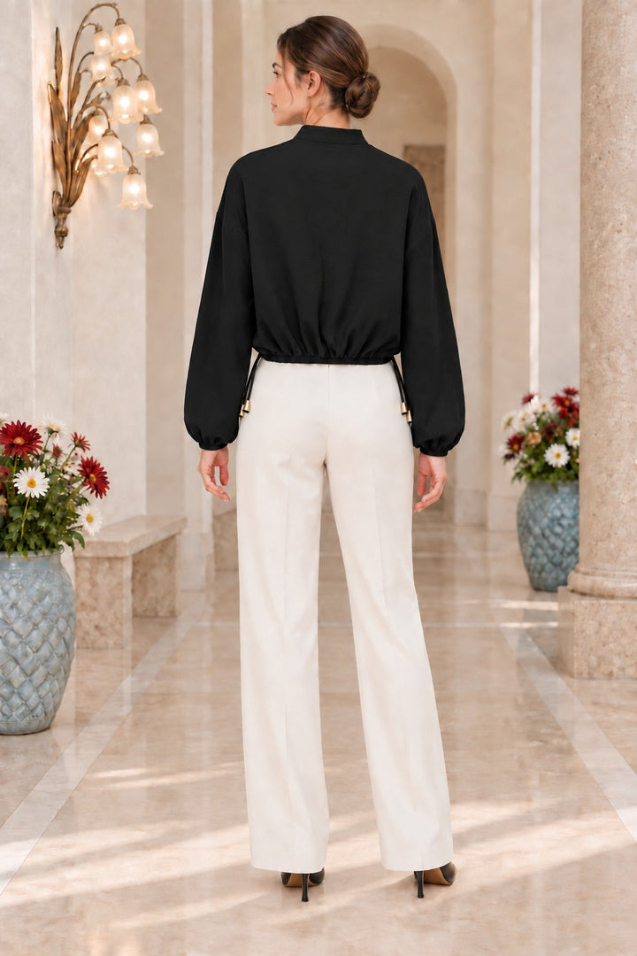 XLJ Crop Shirt with Drawstring Waist 6388 - Reggio di Calabria