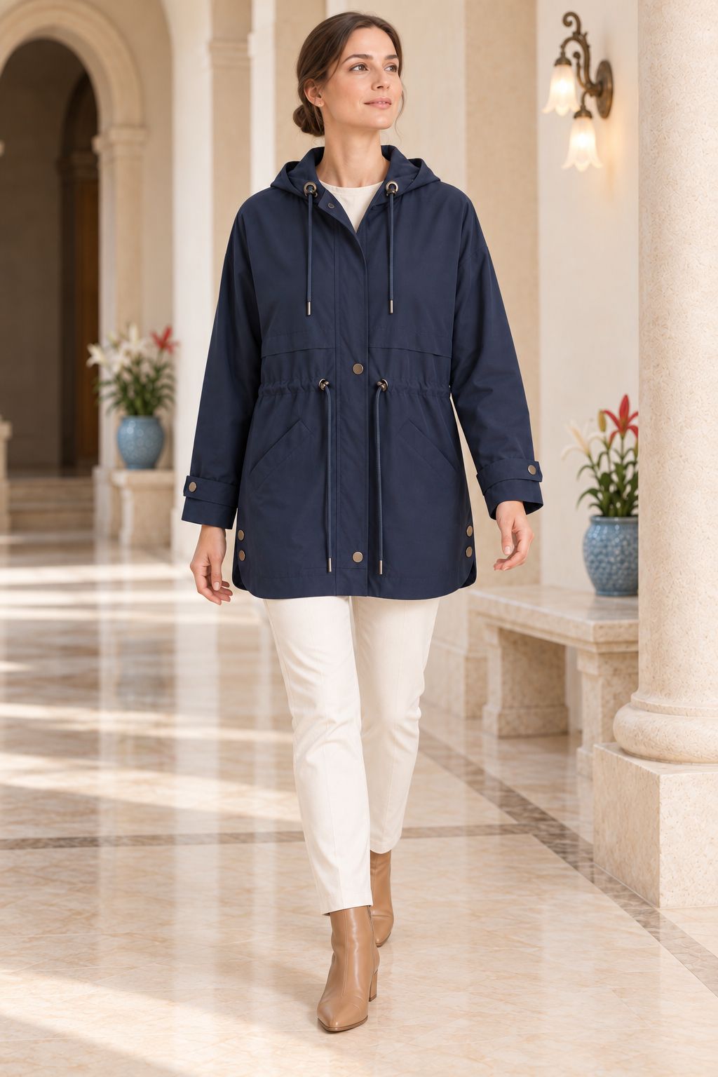 XLJ Drawstring Hooded Raincoat 6302 - Aprilia