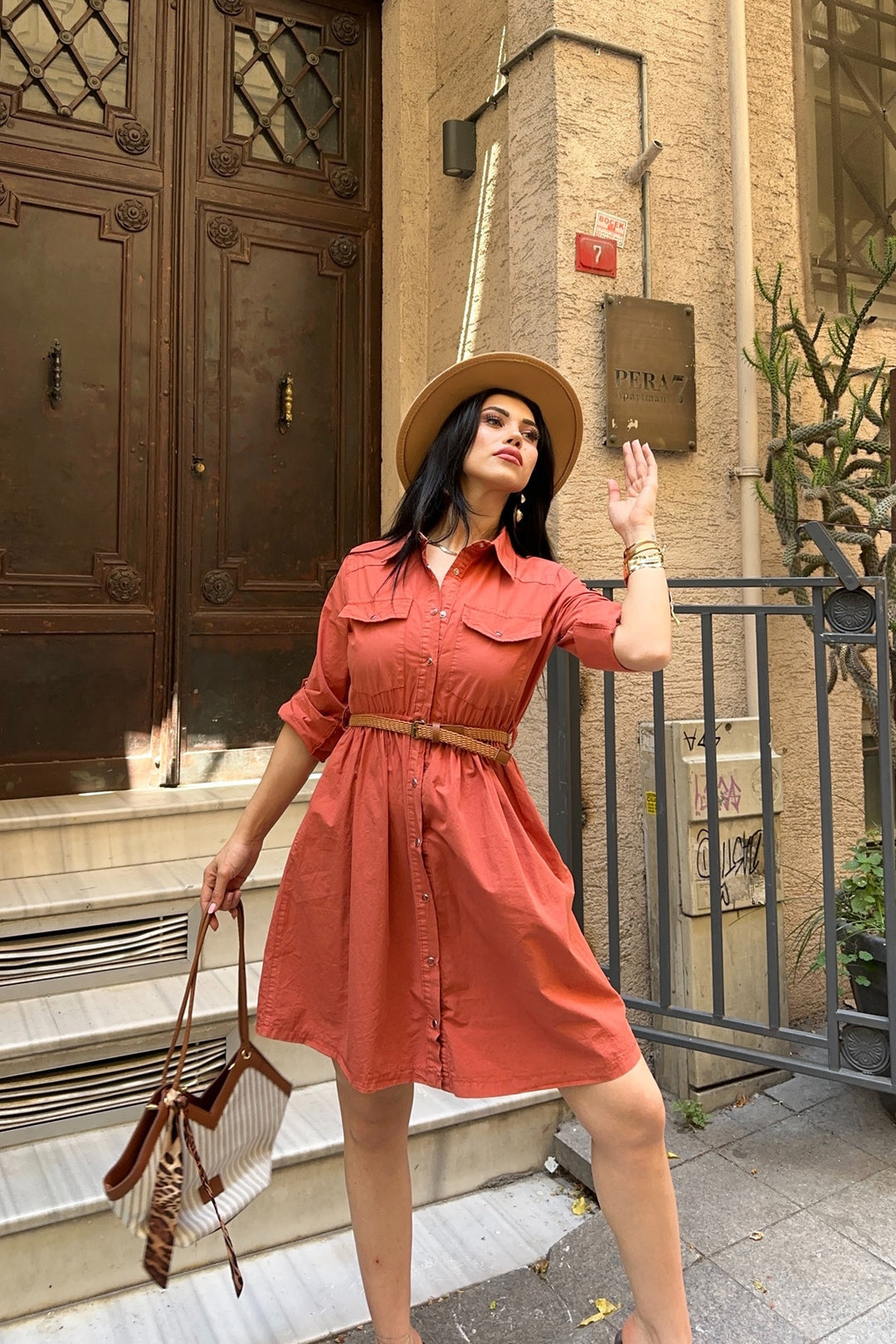 XLJ Short Denim Dress with Ruffle Detail - Hürth