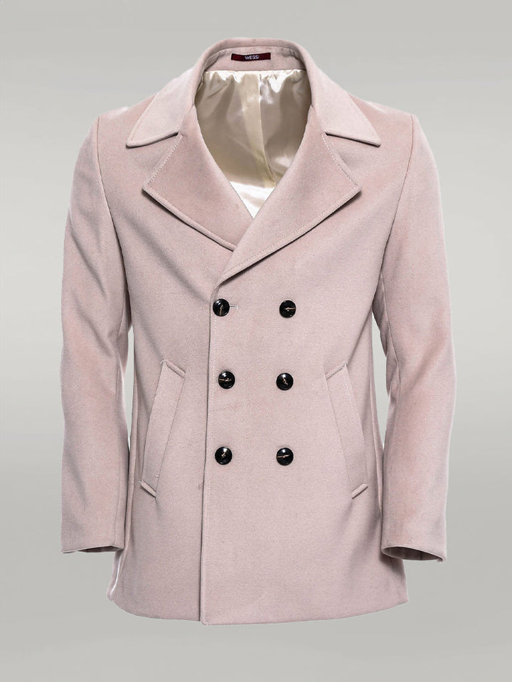 WSS Double Breasted Cachet Cream Color Coat  - Singen