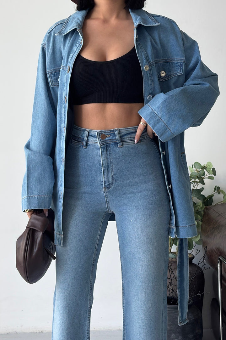 XLJ Belted Oversize Shirt - Hillsborough