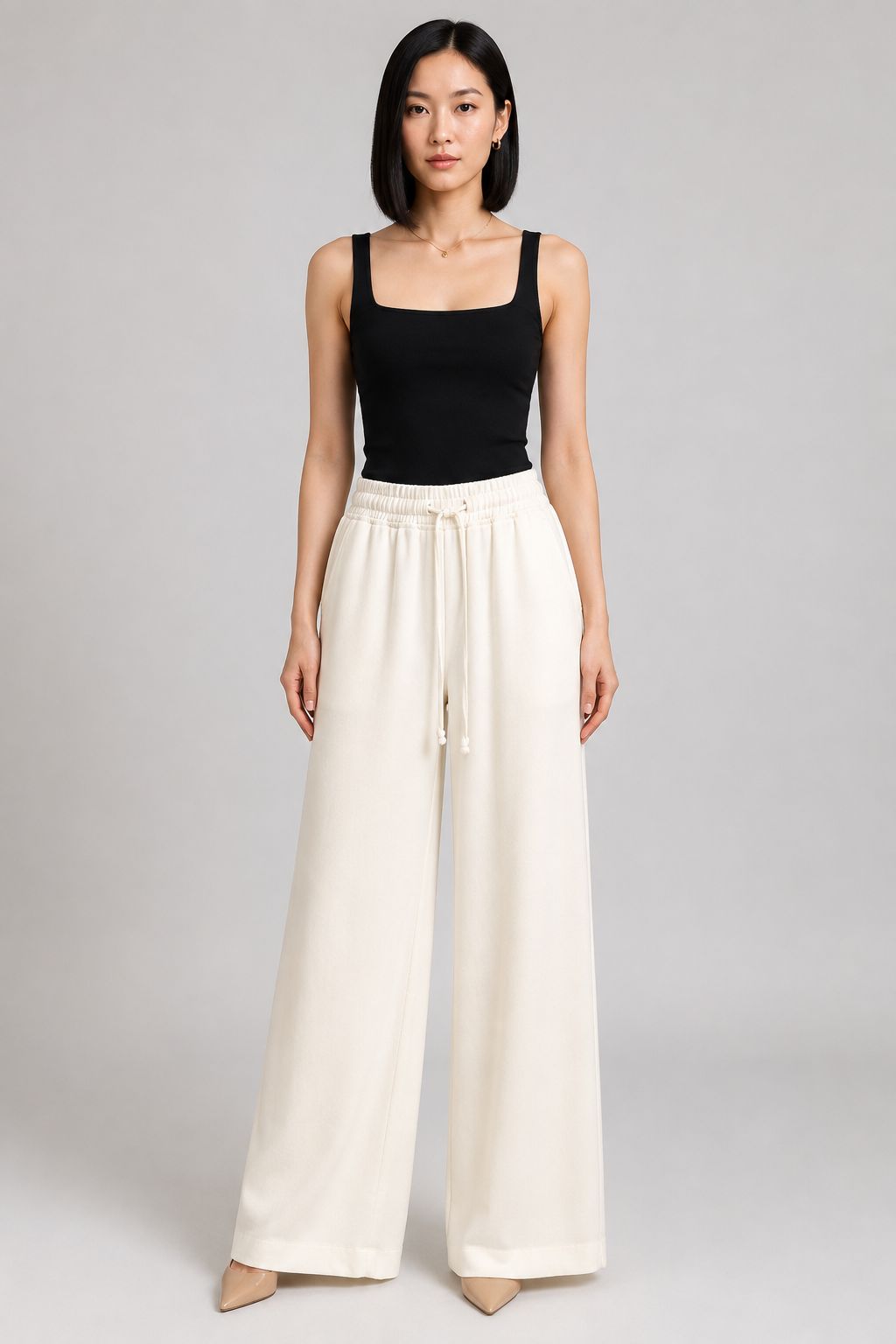 XLJ Elasticated Palazzo Trousers - Pokrovsk