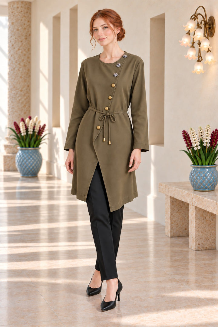 XLJ Asymmetric Button-Down Shirt 6403 - Meaux