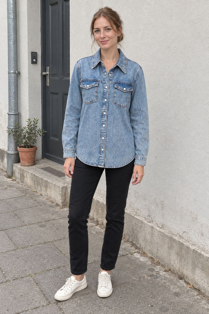 XLJ Denim Shirt with Snap Buttons - Six-Fours-les-Plages