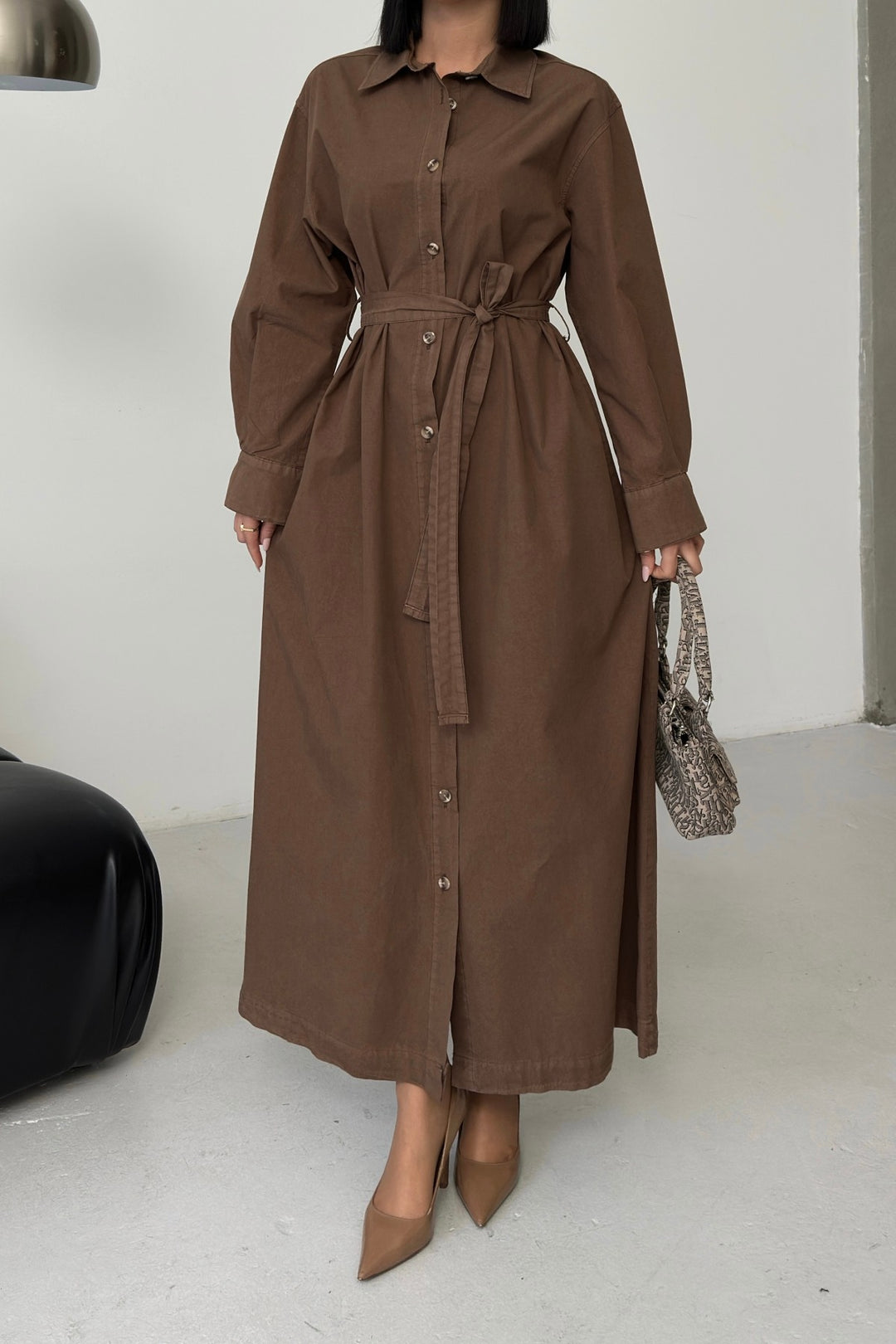 XLJ Buttoned Classic Long Denim Dress - Denton