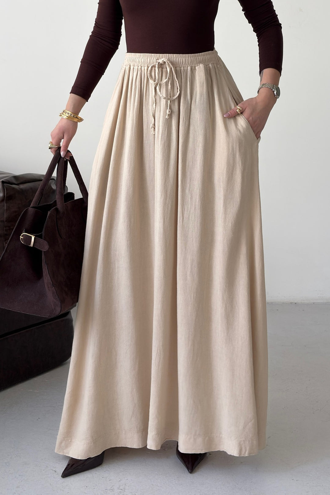 XLJ Elasticated Long Skirt - Springfield
