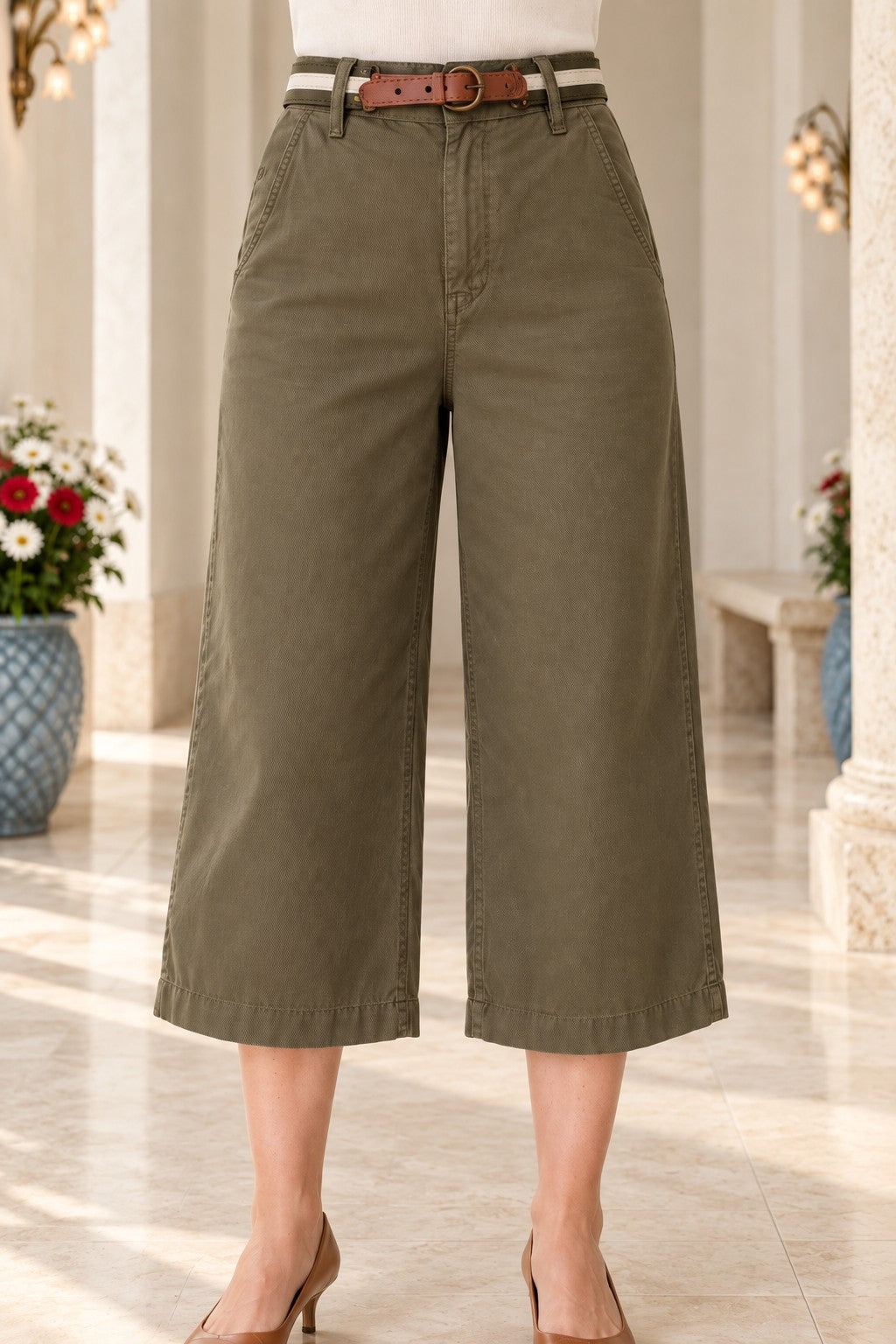 XLJ Belted Capri Pants 239 - Cuenca