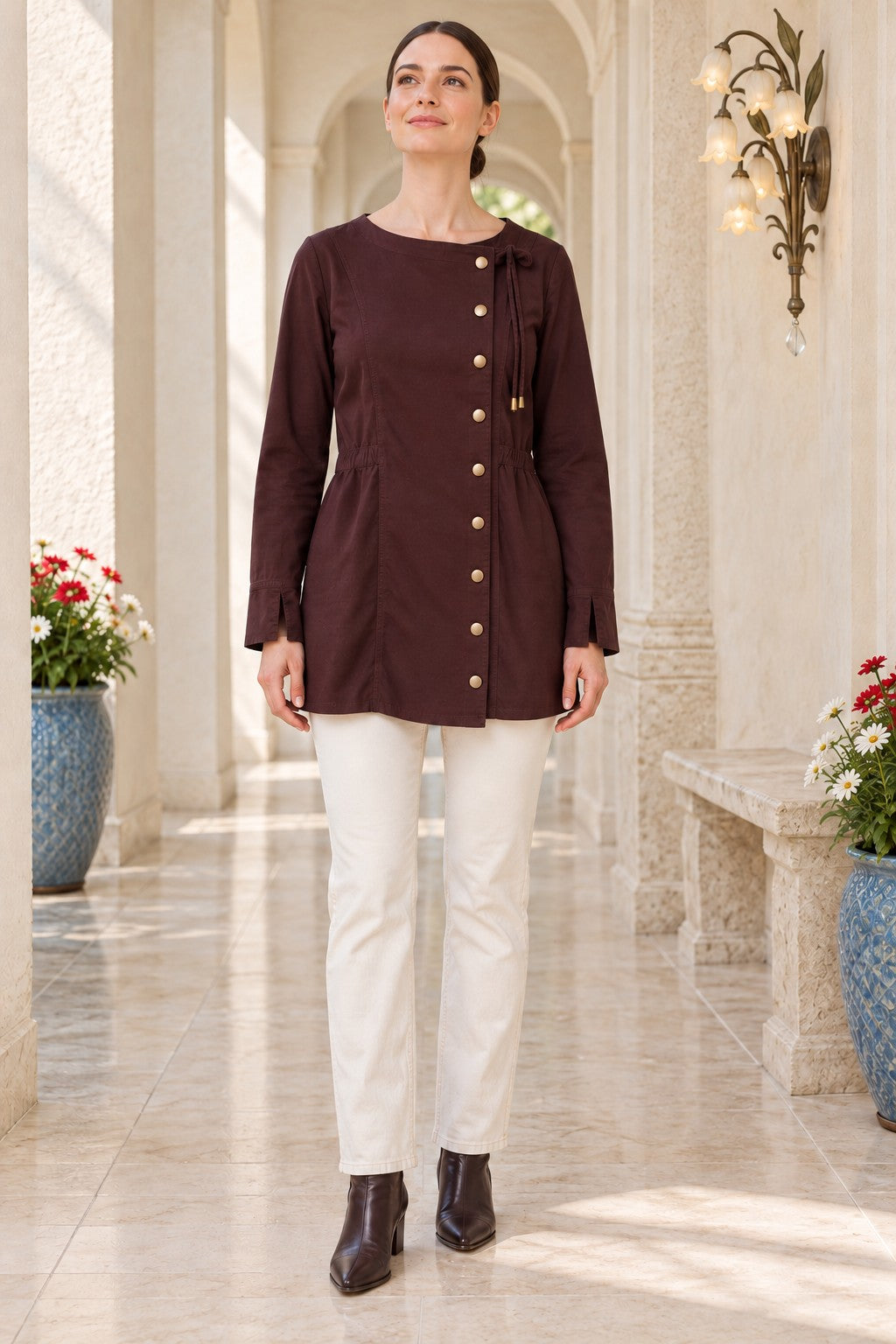 XLJ Medium Size Shirt with Elastic Waistband 6372 - Santa María Atzompa