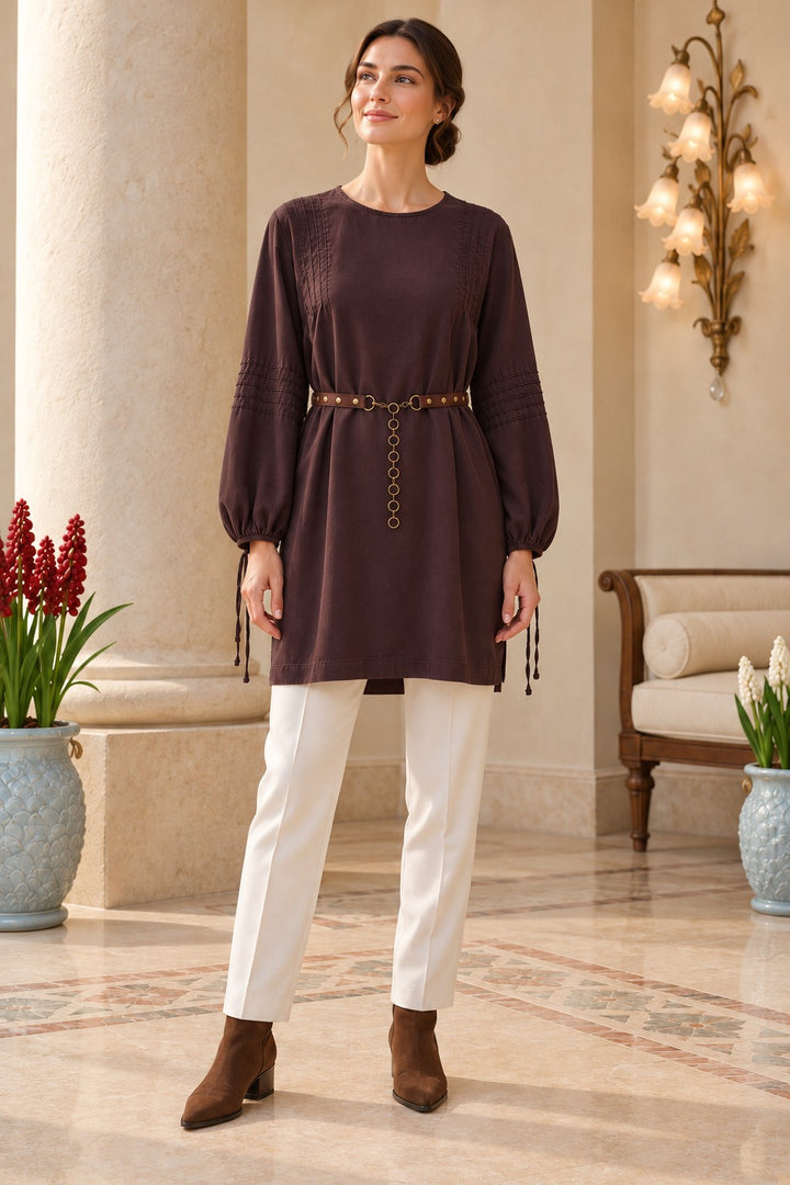 XLJ Ribbed Tunic Blouse 456 - Kalamáta