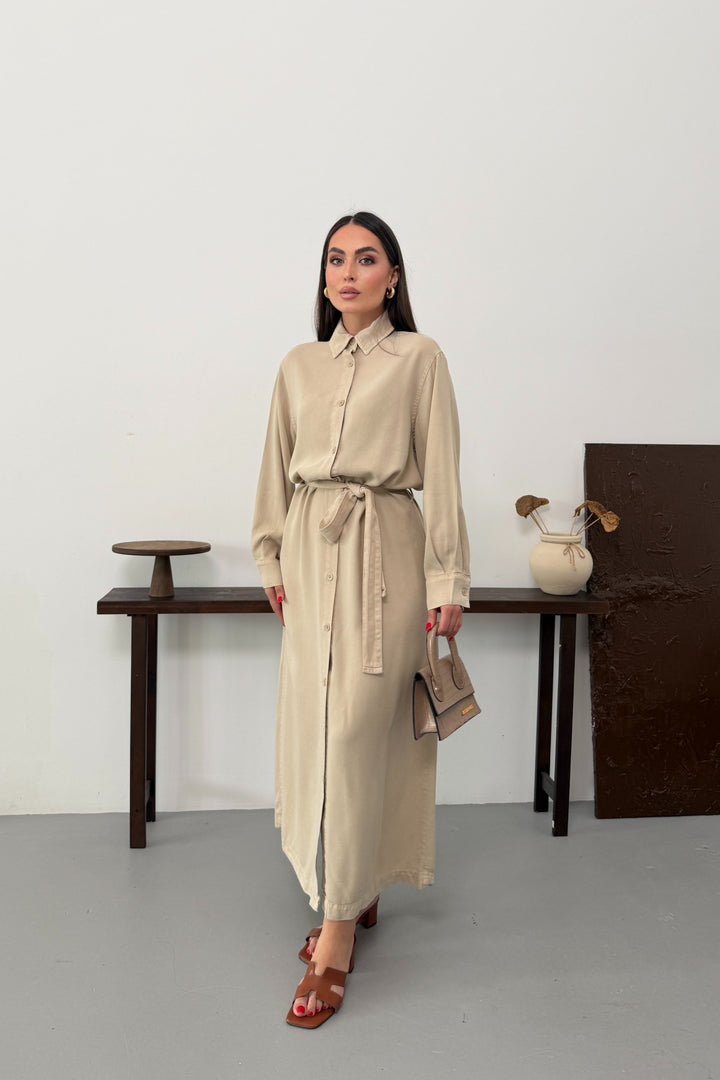 XLJ Buttoned Classic Long Denim Dress - Hendon
