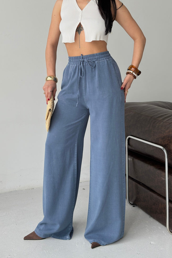 XLJ Elasticated Palazzo Trousers - Ayr