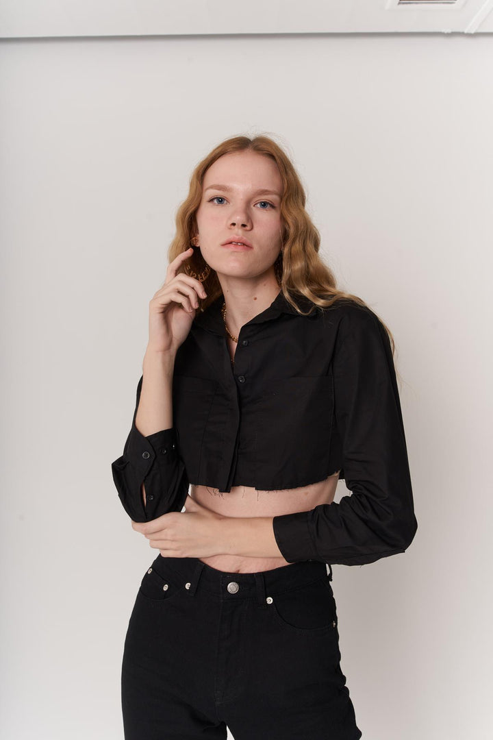 HLLY Women Plank Shirt Black - Navarre