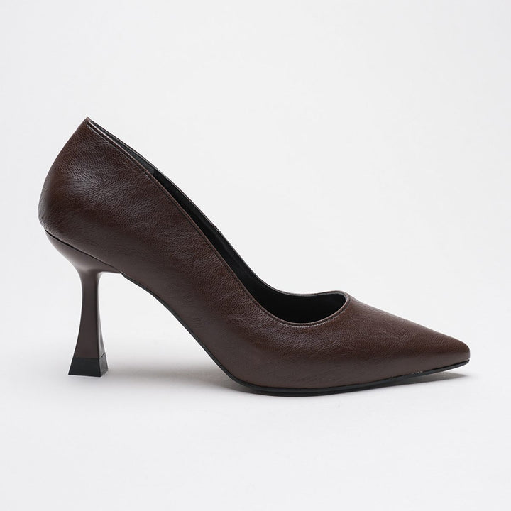 DSM Ernio Coffee Leather High Heel Women's Shoe - South Hill