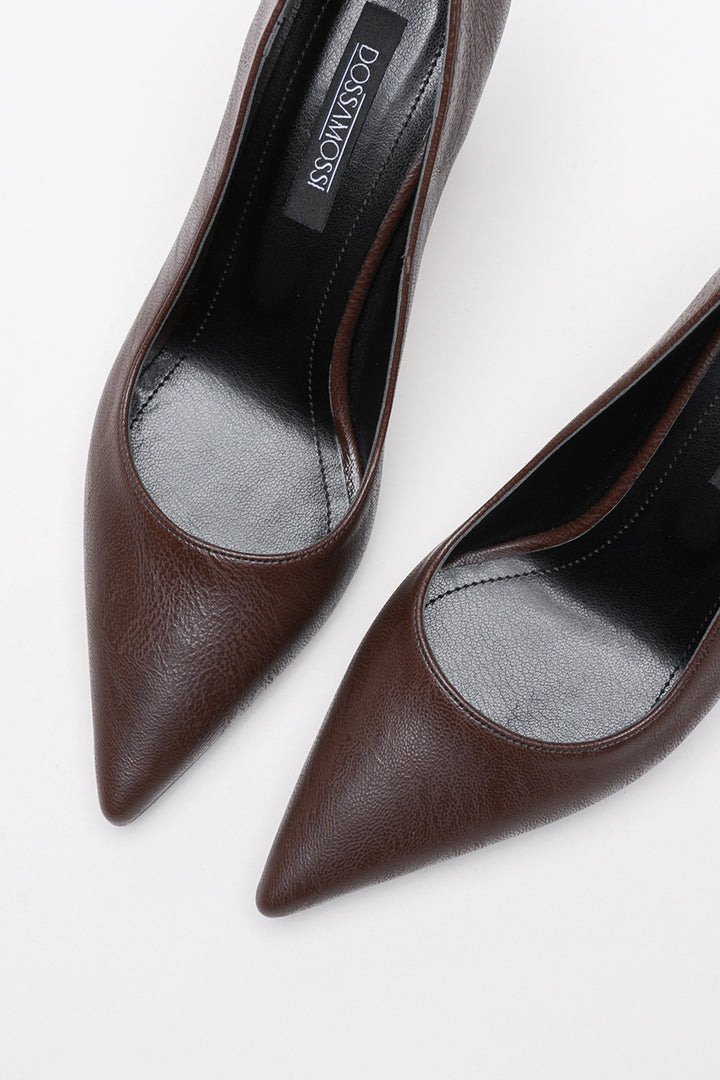 DSM Ernio Coffee Leather High Heel Women's Shoe - South Hill