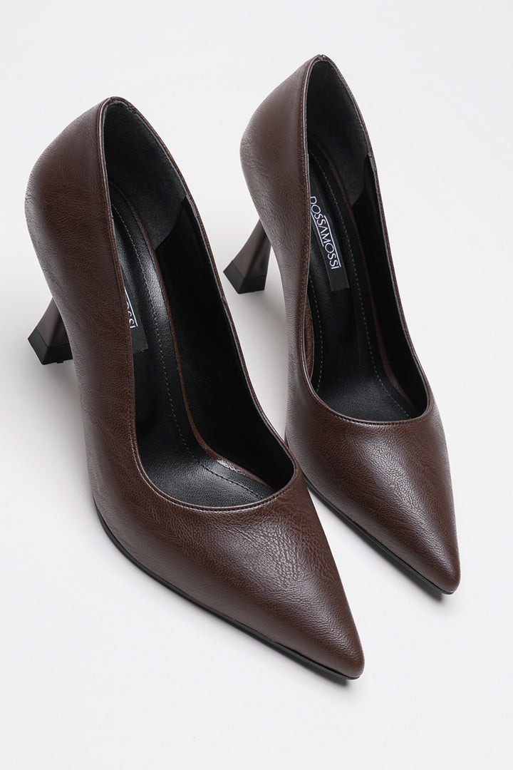 DSM Ernio Coffee Leather High Heel Women's Shoe - South Hill