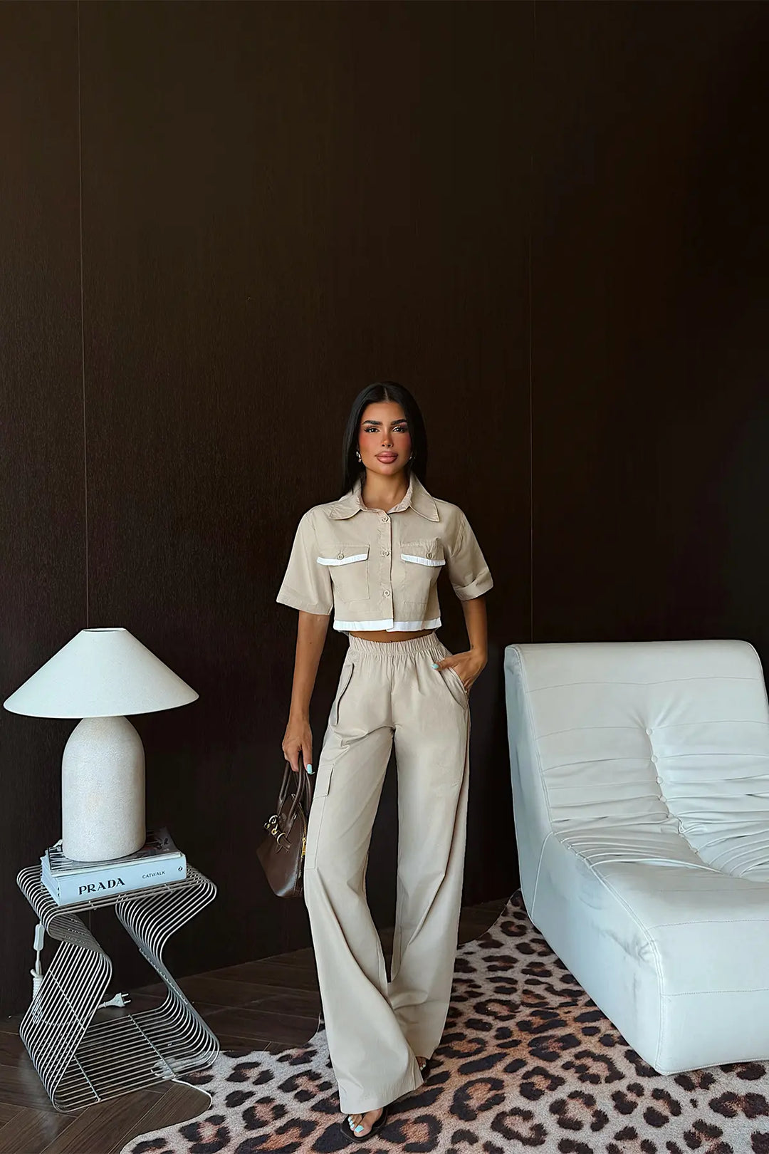 EYY Women Cream Pants Set - Utrecht