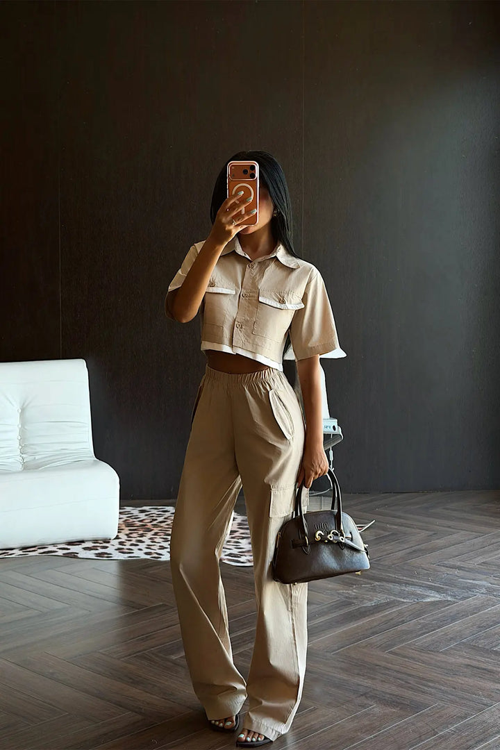 EYY Women Cream Pants Set - Utrecht
