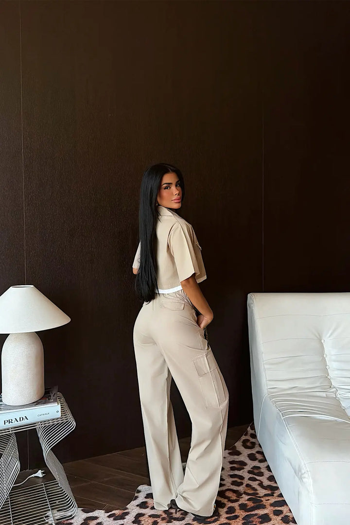 EYY Women Cream Pants Set - Utrecht
