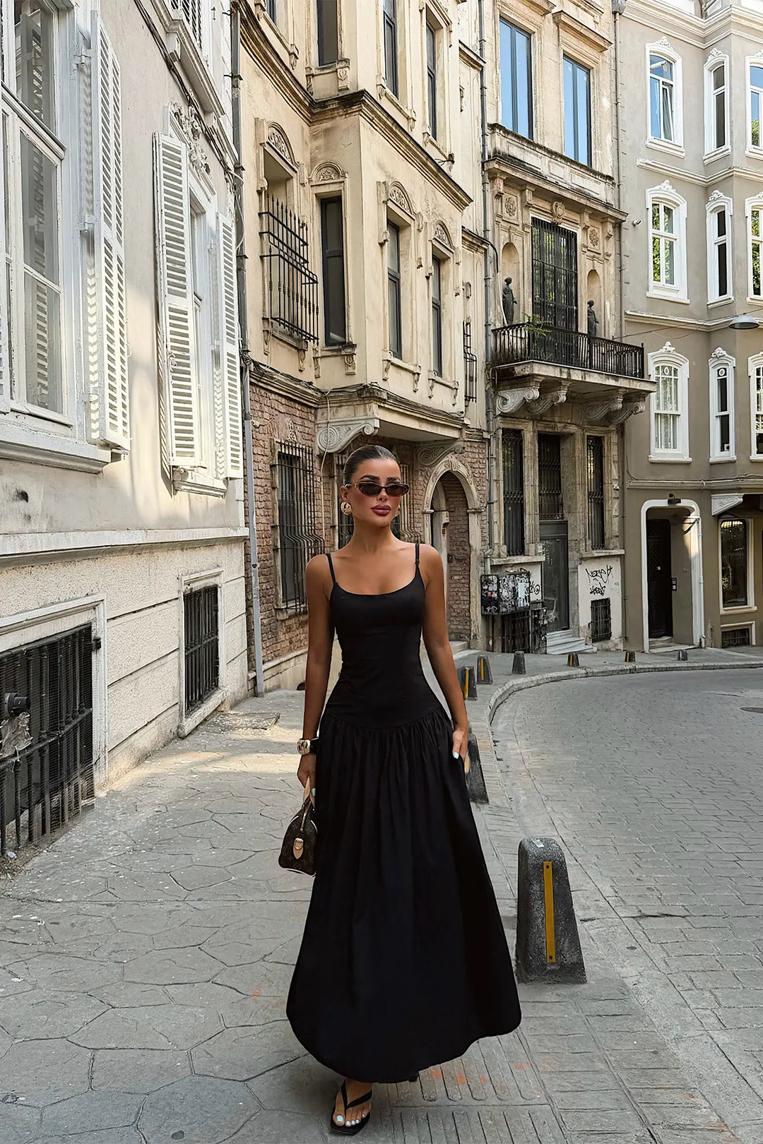 EYY Women Black Basic Strappy Dress - Unna