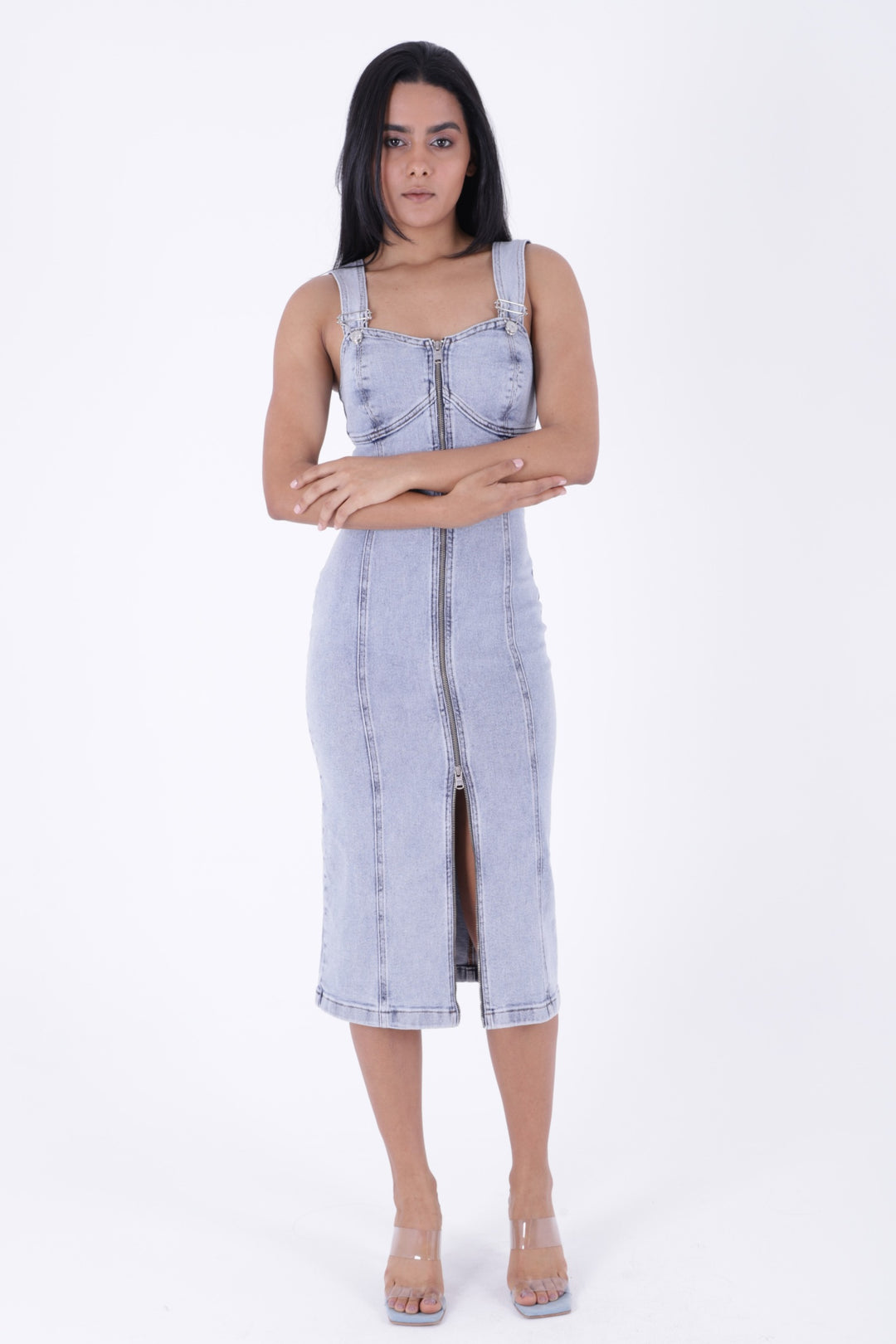 XLJ Adjustable Strap Denim Dress - Verviers