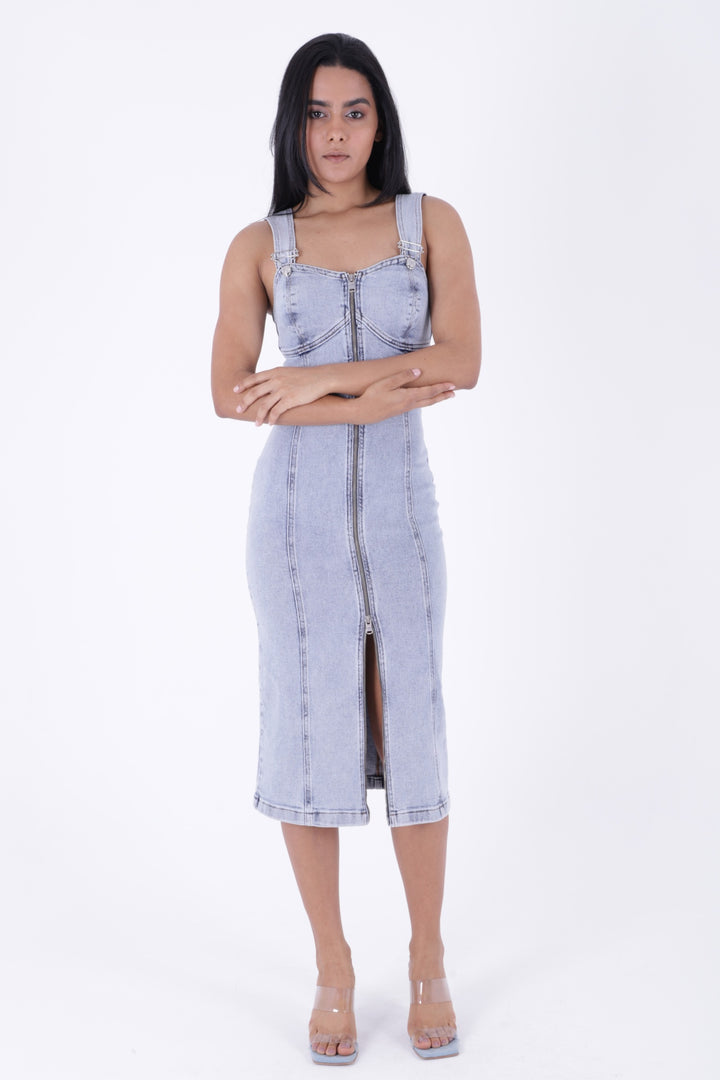 XLJ Adjustable Strap Denim Dress - Verviers