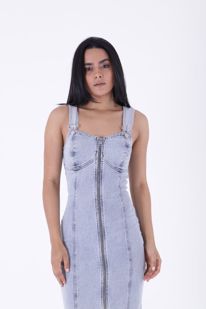 XLJ Adjustable Strap Denim Dress - Verviers