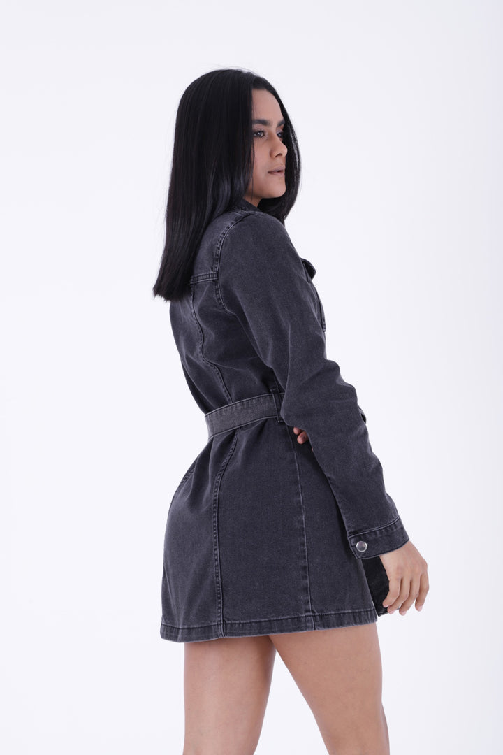 XLJ Denim Dress with Belt and Snap Its - Jesús María