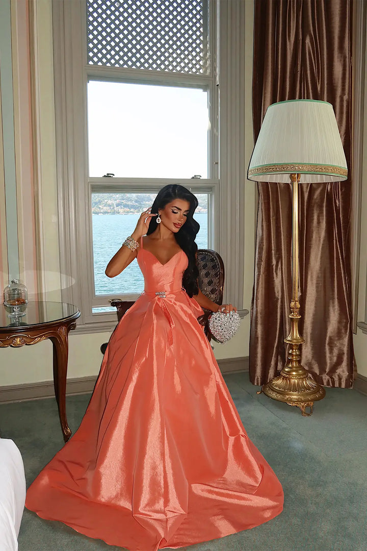 EYY Women Salmon Strappy Dress - Owings Mills