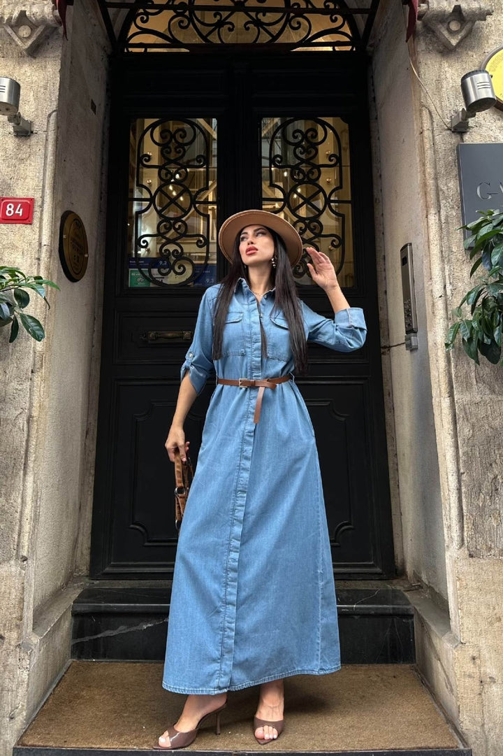 XLJ Long Dress with Buttons Mixed - Richmond Hill