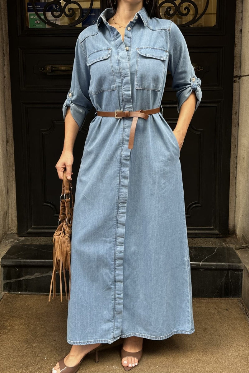 XLJ Long Dress with Buttons Mixed - Richmond Hill