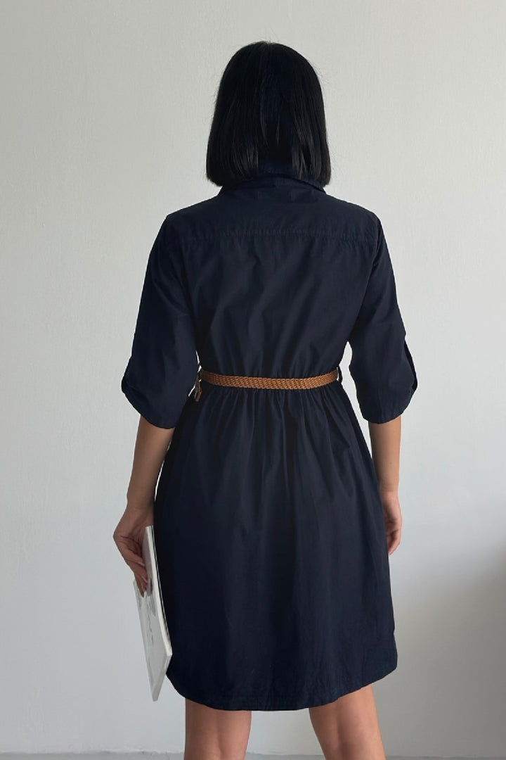 XLJ Short Denim Dress with Ruffle Detail - Ashton